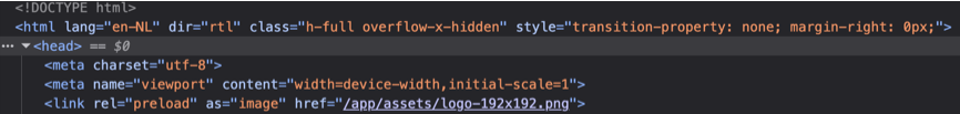 dir=rtl on html tag